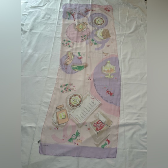 WINTER SPECIAL SALE ‼️ Authentic Vintage Chanel silk chiffon scarf! - Picture 11 of 16